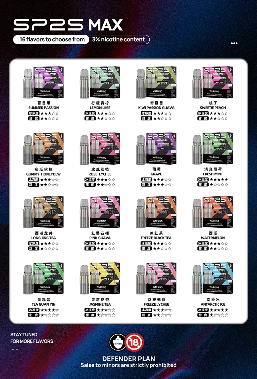 SP2S MAX 專用煙彈 全家福