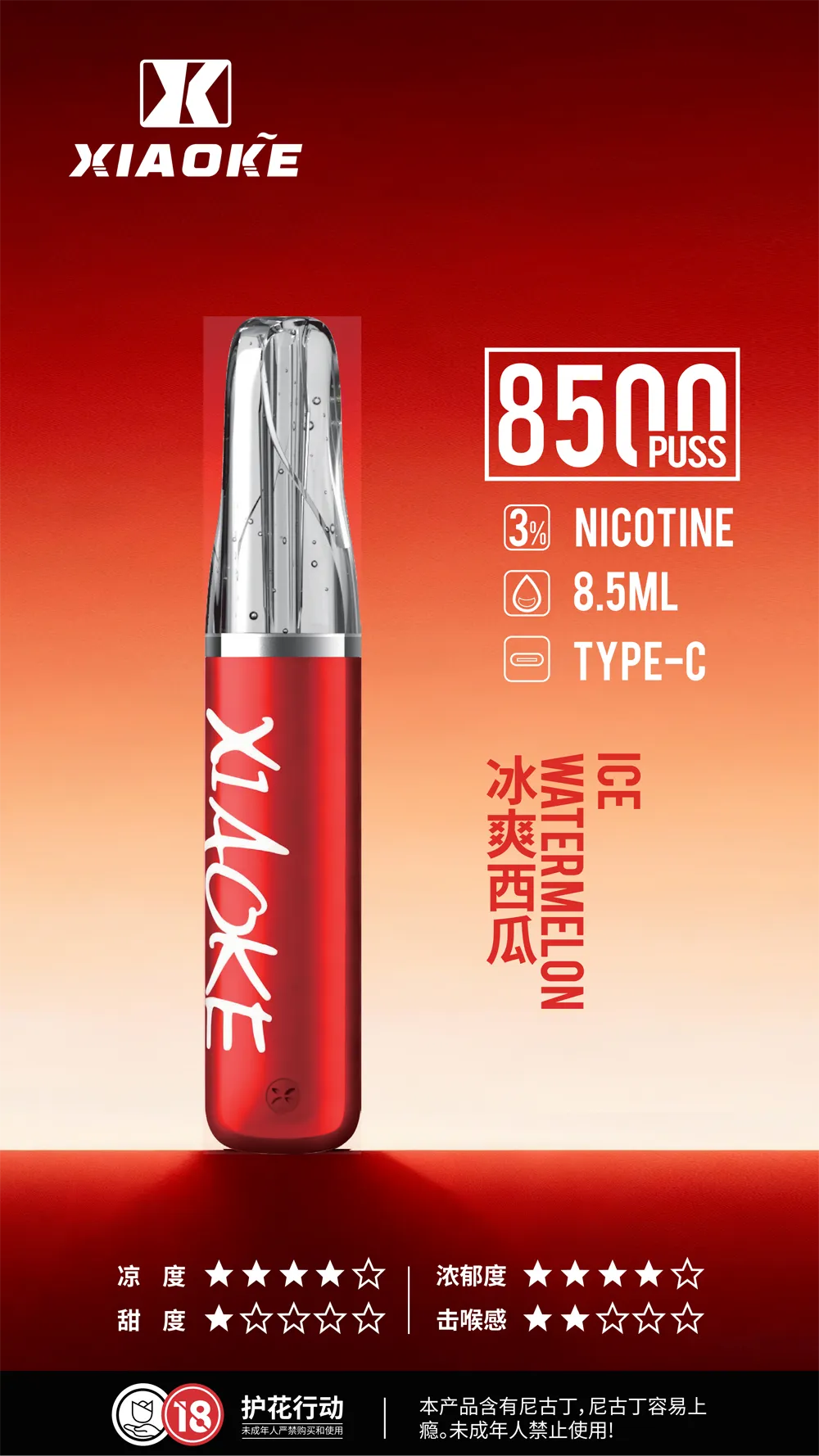 梟客拋棄式8500口 冰爽西瓜