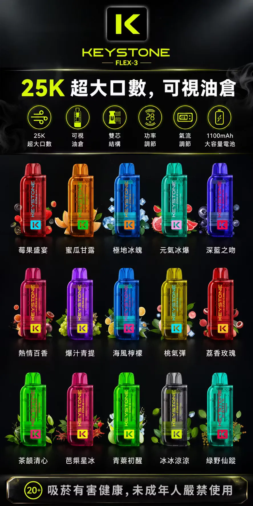 鑰石FLEX-3煙彈 全家福